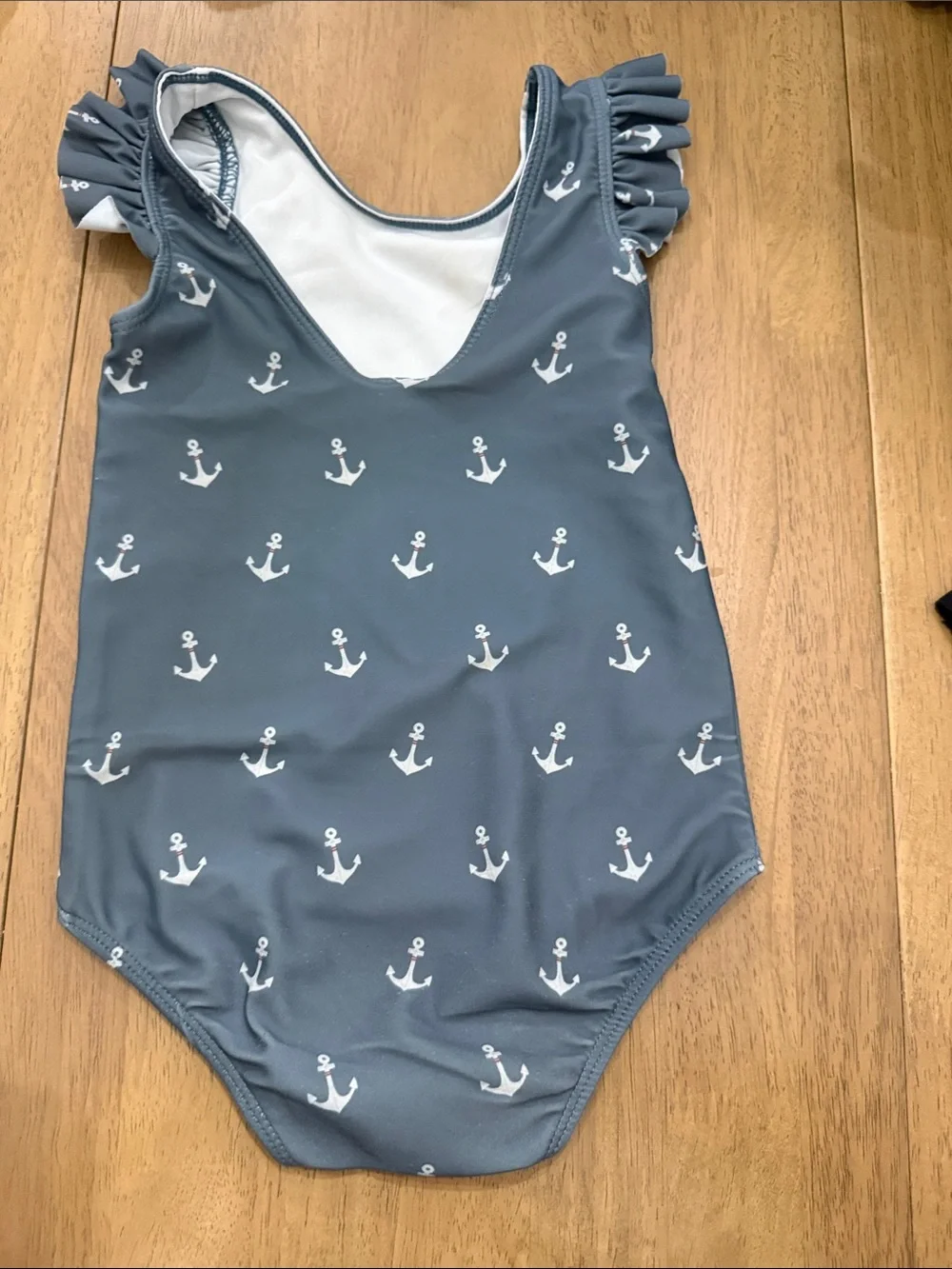 Rylee + Cru Slate Blue Anchor One-Piece